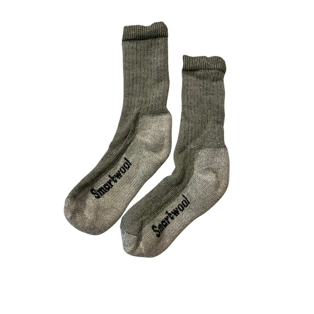 Smartwool Crew Hiking Socks Unisex Medium Green Gray Merino Wool Blend Gorpcore